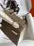 Hermes Kelly Mini II Sellier Bicolor Handmade Bag in Taupe and Craie Epsom Calfskin