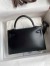 Hermes Kelly Mini II Sellier Handmade Bag In Black Box Calfskin