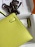 Hermes Kelly Mini II Sellier Handmade Bag In Jaune Bourgeon Chevre Mysore Leather