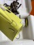 Hermes Kelly Mini II Sellier Handmade Bag In Jaune Bourgeon Chevre Mysore Leather