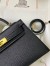 Hermes Kelly Mini II Sellier Handmade Bag In Black Chevre Mysore Leather