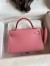 Hermes Kelly Mini II Sellier Handmade Bag In Rose Confetti Chevre Mysore Leather