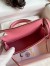 Hermes Kelly Mini II Sellier Handmade Bag In Rose Confetti Chevre Mysore Leather