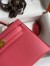 Hermes Kelly Mini II Sellier Handmade Bag In Rose Lipstick Chevre Mysore Leather