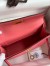 Hermes Kelly Mini II Sellier Handmade Bag In Rose Lipstick Chevre Mysore Leather