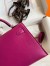 Hermes Kelly Mini II Sellier Handmade Bag In Rose Purple Chevre Mysore Leather