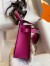 Hermes Kelly Mini II Sellier Handmade Bag In Rose Purple Chevre Mysore Leather