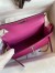 Hermes Kelly Mini II Sellier Handmade Bag In Rose Purple Chevre Mysore Leather