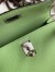 Hermes Kelly Mini II Sellier Handmade Bag In Vert Criquet Chevre Mysore Leather