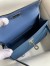 Hermes Kelly Mini II Sellier Handmade Bag In Blue Agate Epsom Calfskin