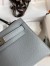 Hermes Kelly Mini II Sellier Handmade Bag In Blue Glacier Epsom Calfskin