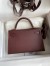 Hermes Kelly Mini II Sellier Handmade Bag In Bordeaux Epsom Calfskin