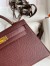 Hermes Kelly Mini II Sellier Handmade Bag In Bordeaux Epsom Calfskin