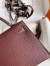 Hermes Kelly Mini II Sellier Handmade Bag In Bordeaux Epsom Calfskin