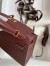 Hermes Kelly Mini II Sellier Handmade Bag In Bordeaux Epsom Calfskin