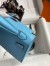 Hermes Kelly Mini II Sellier Handmade Bag In Celeste Epsom Calfskin 