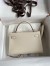 Hermes Kelly Mini II Sellier Handmade Bag In Craie Epsom Calfskin