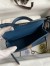 Hermes Kelly Mini II Sellier Handmade Bag In Deep Blue Epsom Calfskin 