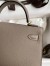 Hermes Kelly Mini II Sellier Handmade Bag In Gris Asphalt Epsom Calfskin