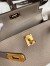 Hermes Kelly Mini II Sellier Handmade Bag In Gris Asphalt Epsom Calfskin