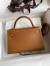 Hermes Kelly Mini II Sellier Handmade Bag In Gold Epsom Calfskin