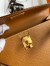 Hermes Kelly Mini II Sellier Handmade Bag In Gold Epsom Calfskin