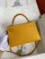 Hermes Kelly Mini II Sellier Handmade Bag In Jaune Ambre Epsom Calfskin