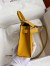 Hermes Kelly Mini II Sellier Handmade Bag In Jaune Ambre Epsom Calfskin