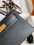 Hermes Kelly Mini II Sellier Handmade Bag In Black Epsom Calfskin