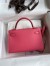 Hermes Kelly Mini II Sellier Handmade Bag In Rose Azalee Epsom Calfskin