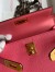 Hermes Kelly Mini II Sellier Handmade Bag In Rose Azalee Epsom Calfskin