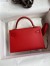 Hermes Kelly Mini II Sellier Handmade Bag In Red Epsom Calfskin