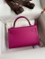 Hermes Kelly Mini II Sellier Handmade Bag In Rose Purple Epsom Calfskin