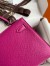 Hermes Kelly Mini II Sellier Handmade Bag In Rose Purple Epsom Calfskin