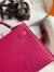 Hermes Kelly Mini II Sellier Handmade Bag In Rose Red Epsom Calfskin