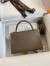 Hermes Kelly Mini II Sellier Handmade Bag In Taupe Epsom Calfskin