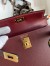 Hermes Kelly Mini II Sellier Handmade Bag in Rouge H Madame Calfskin 
