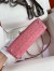 Hermes Kelly Mini II Sellier Handmade Bag In Bubblegum Ostrich Leather