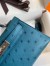 Hermes Kelly Mini II Sellier Handmade Bag In Colvert Ostrich Leather 