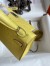 Hermes Kelly Mini II Sellier Handmade Bag In Lime Ostrich Leather