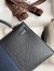 Hermes Kelly Mini II Sellier Tri-color Bag In Black/Blue Indigo/Red Calfskin