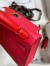 Hermes Kelly Mini II Sellier Tri-color Bag In Red/Rose Extreme/Blue Epsom Calfskin