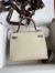 Hermes Kelly Sellier 25 Bicolor Bag in Craie and Gris Asphalt Epsom Calfskin