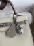 Hermes Kelly Sellier 25 Bicolor Bag in Craie and Gris Asphalt Epsom Calfskin