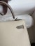 Hermes Kelly Sellier 25 Bicolor Bag in Craie and Gris Asphalt Epsom Calfskin