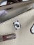 Hermes Kelly Sellier 25 Bicolor Bag in Craie and Gris Asphalt Epsom Calfskin