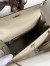 Hermes Kelly Sellier 25 Bicolor Bag in Craie and Gris Asphalt Epsom Calfskin