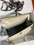 Hermes Kelly Sellier 25 Bicolor Bag in Craie and Gris Mouette Epsom Calfskin