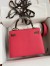 Hermes Kelly Sellier 25 Bicolor Bag in Rose Extremea nd Taupe Epsom Calfskin