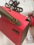 Hermes Kelly Sellier 25 Bicolor Bag in Rose Extremea nd Taupe Epsom Calfskin